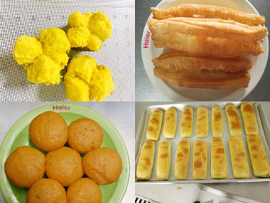 根據視頻學(xué)習餐廳制作的面點(diǎn)花樣